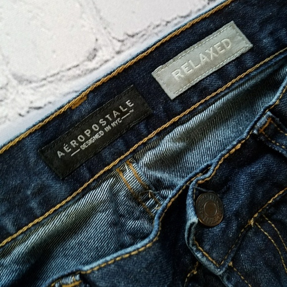 Aeropostale Relaxed Dark Designer Jeans Sz 29x32 - Picture 7 of 8